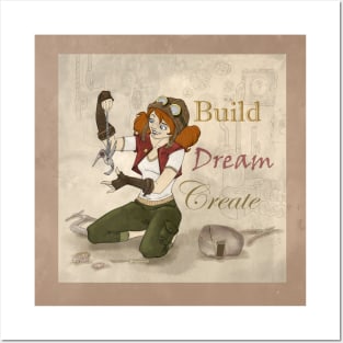 Steampunk Girl - Build, Dream, Create Posters and Art